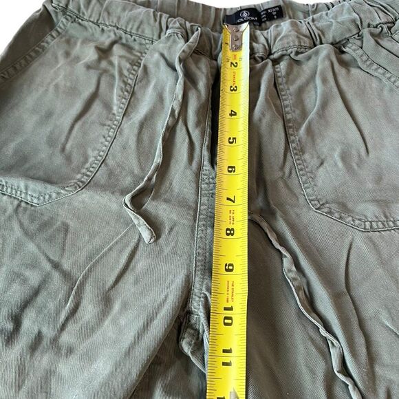 Volcom Drawstring Green Utility Cargo Jogger Pants Women Sz. XS Beach Surf Skate - Picture 8 of 10
